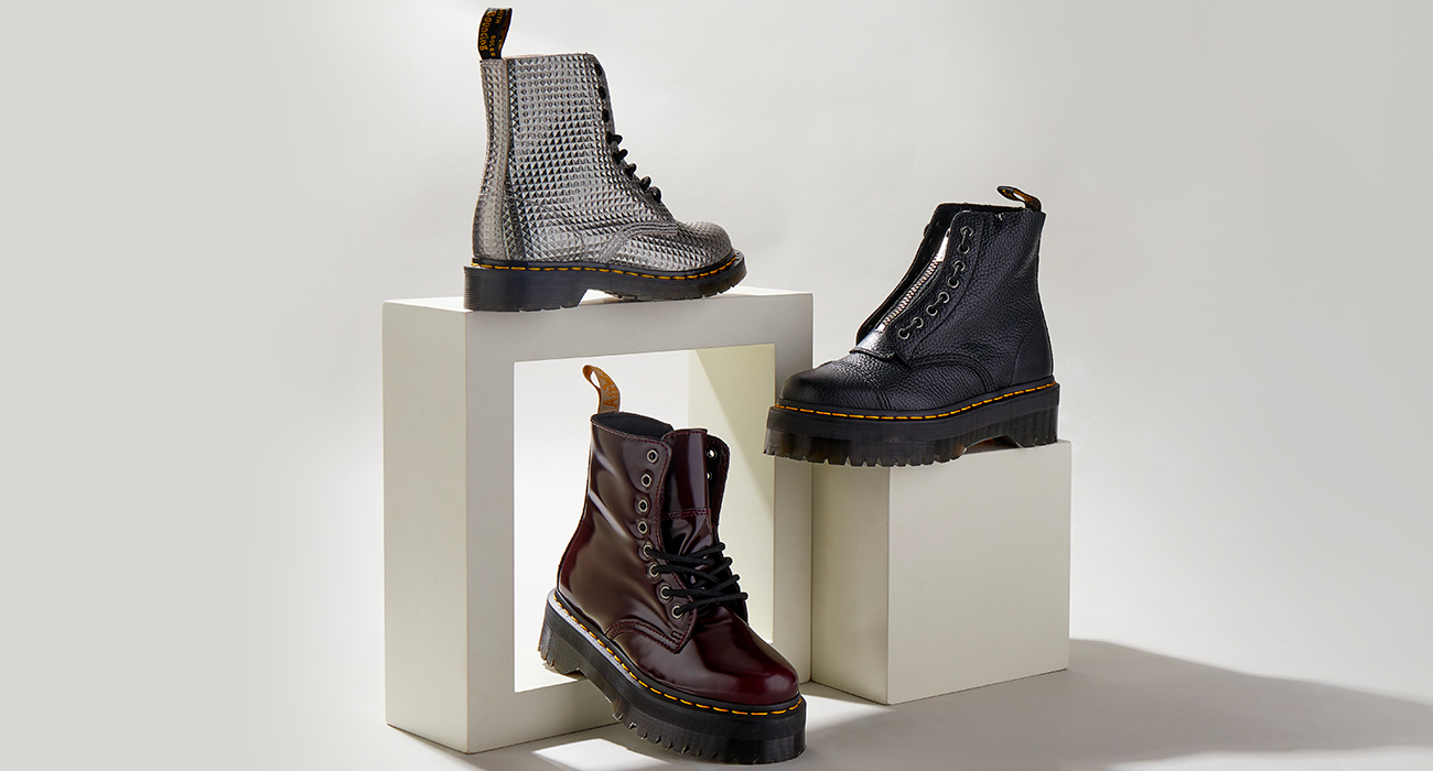 Chaussures iconiques Dr. Martens en vente privée sur BazarChic : modèles pour hommes, femmes et enfants