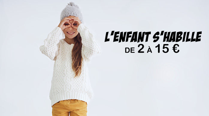 Vente privée L'Enfant s'habille de 2 à 15 €